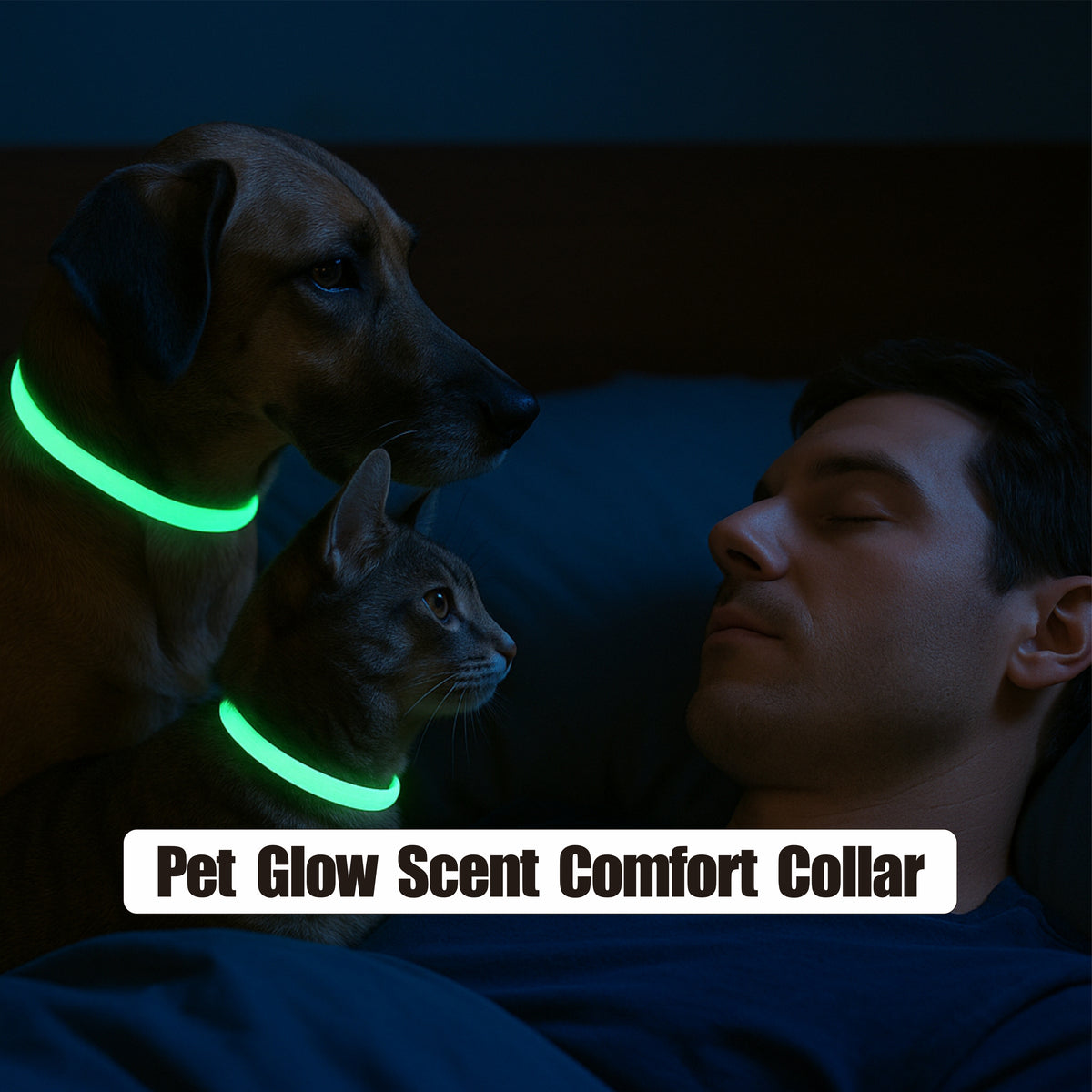 Glow-in-the-Dark Herbal Scented Pet Collar – Natural Comfort & Visibility for Dogs & Cats