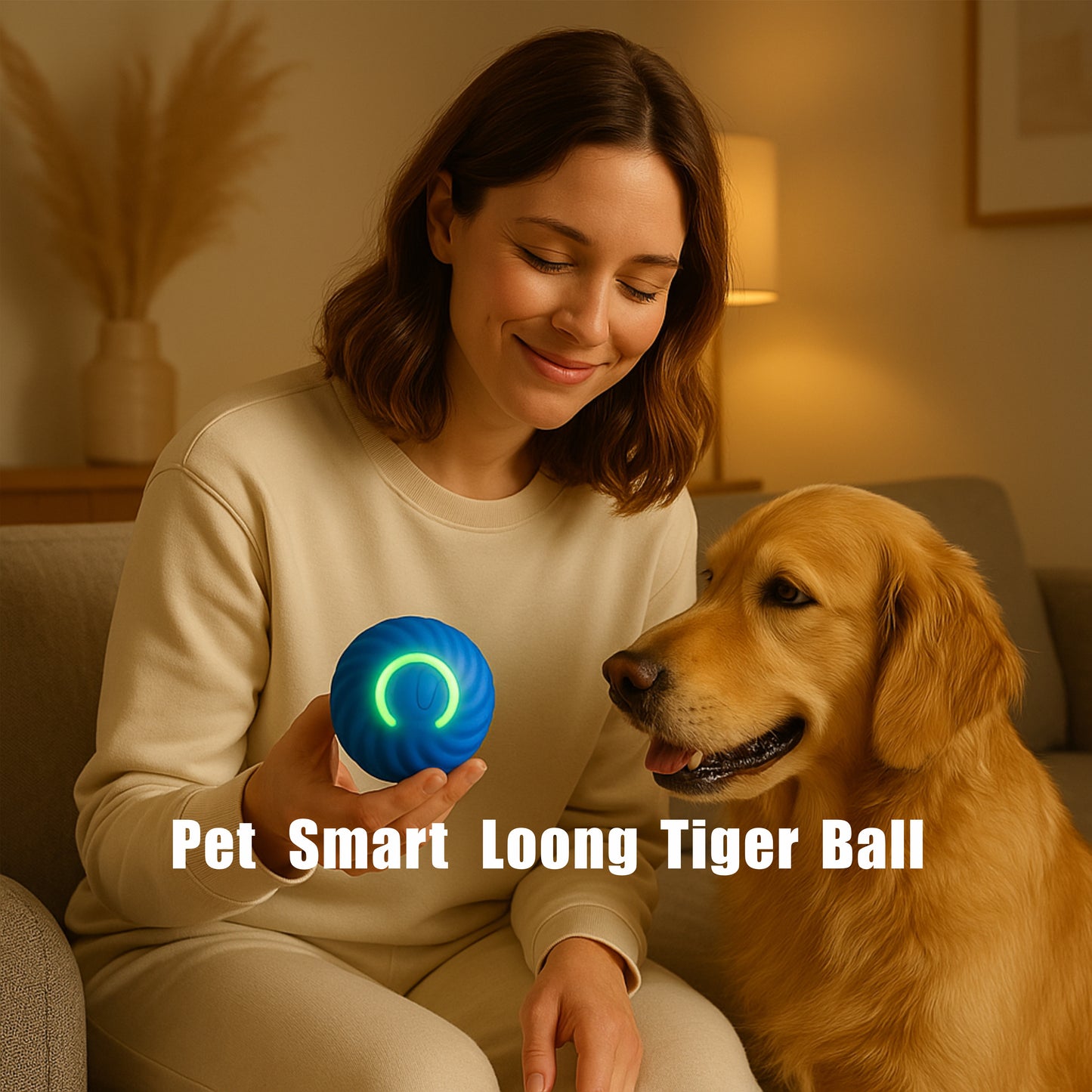 Pet Smart Loong Tiger Ball – Interactive Bouncing, Escaping, Obstacle Avoiding Dog Toy, Chew Proof, USB Rechargeable