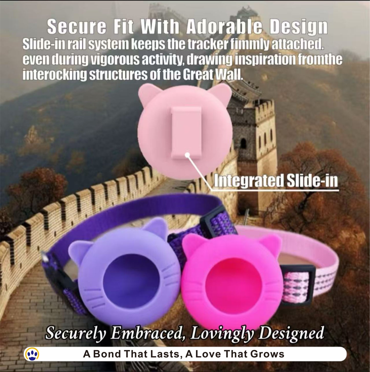 Glow‑in‑the‑Dark Silicone AirTag Case for Pet Collars – IP54 Waterproof GPS Tracker Protector