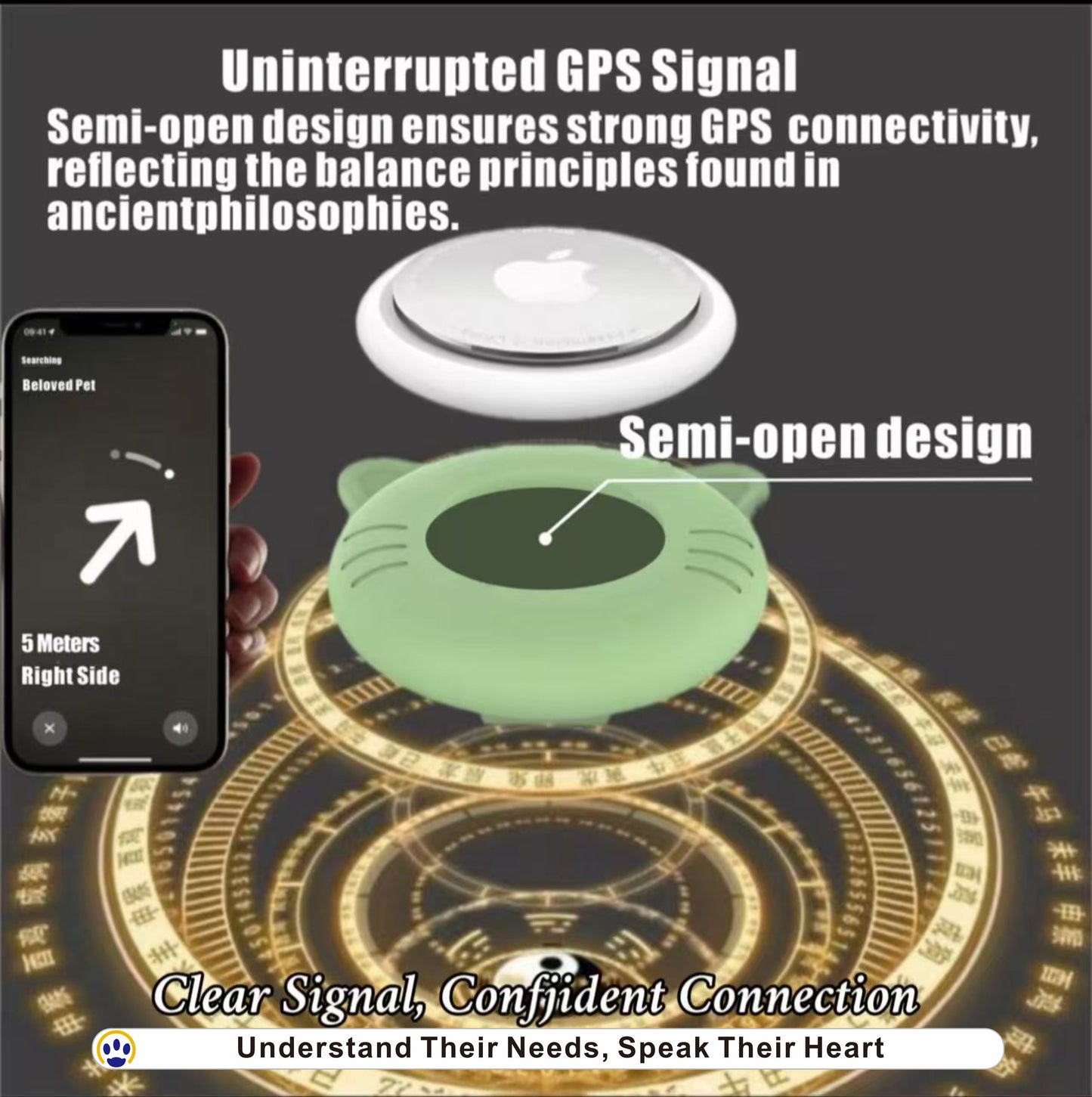 Glow‑in‑the‑Dark Silicone AirTag Case for Pet Collars – IP54 Waterproof GPS Tracker Protector