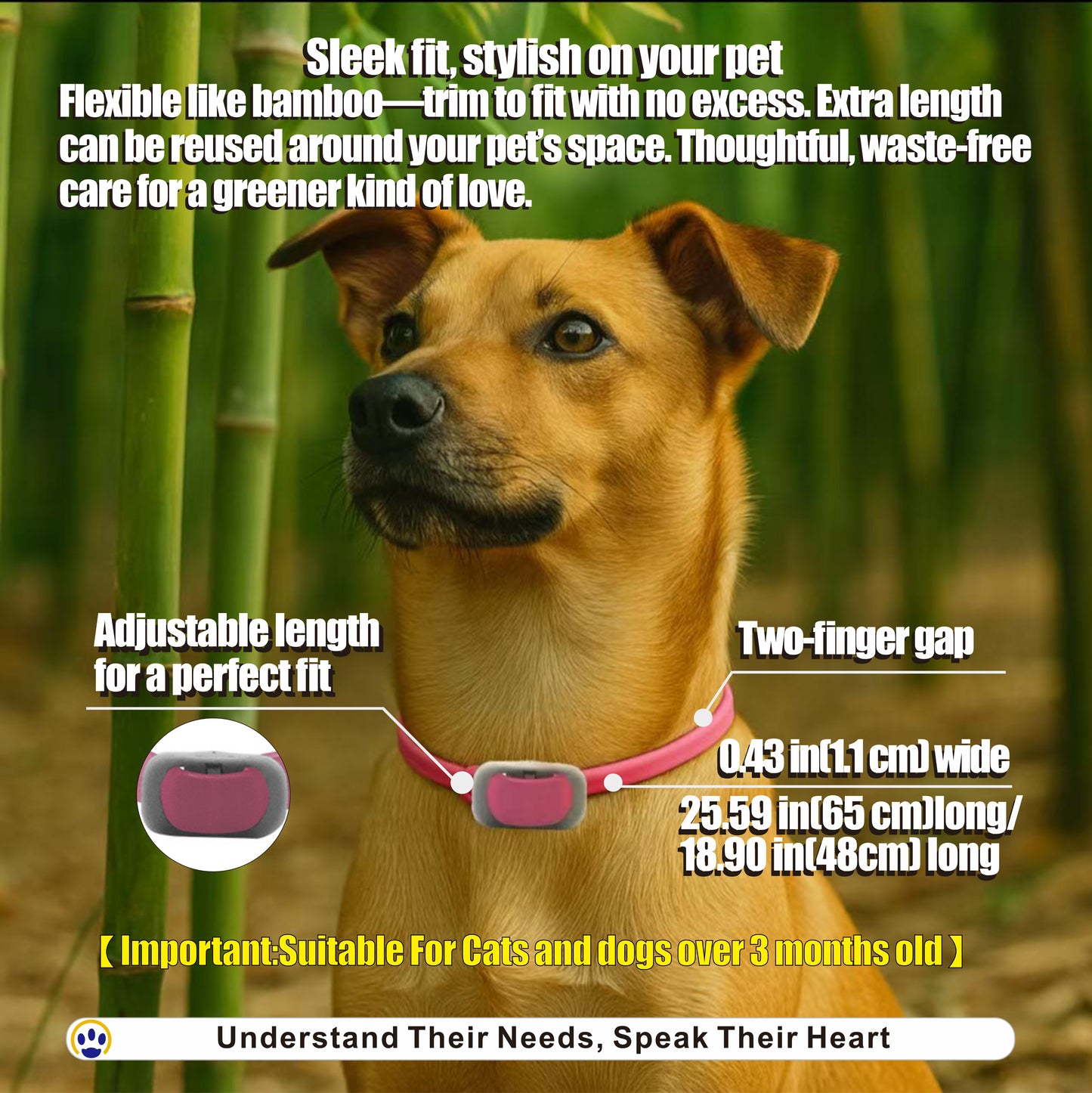 Glow-in-the-Dark Herbal Scented Pet Collar – Natural Comfort & Visibility for Dogs & Cats