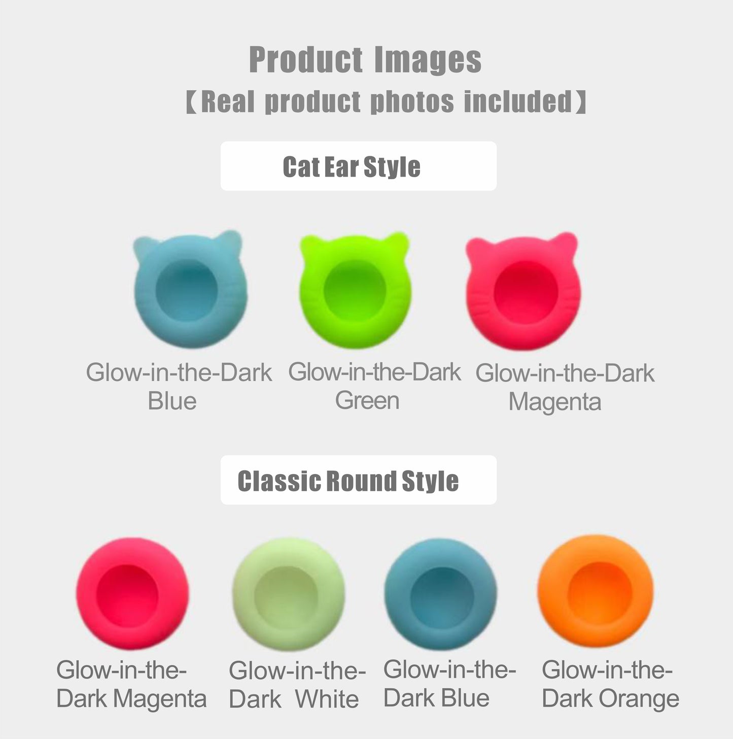 Glow‑in‑the‑Dark Silicone AirTag Case for Pet Collars – IP54 Waterproof GPS Tracker Protector