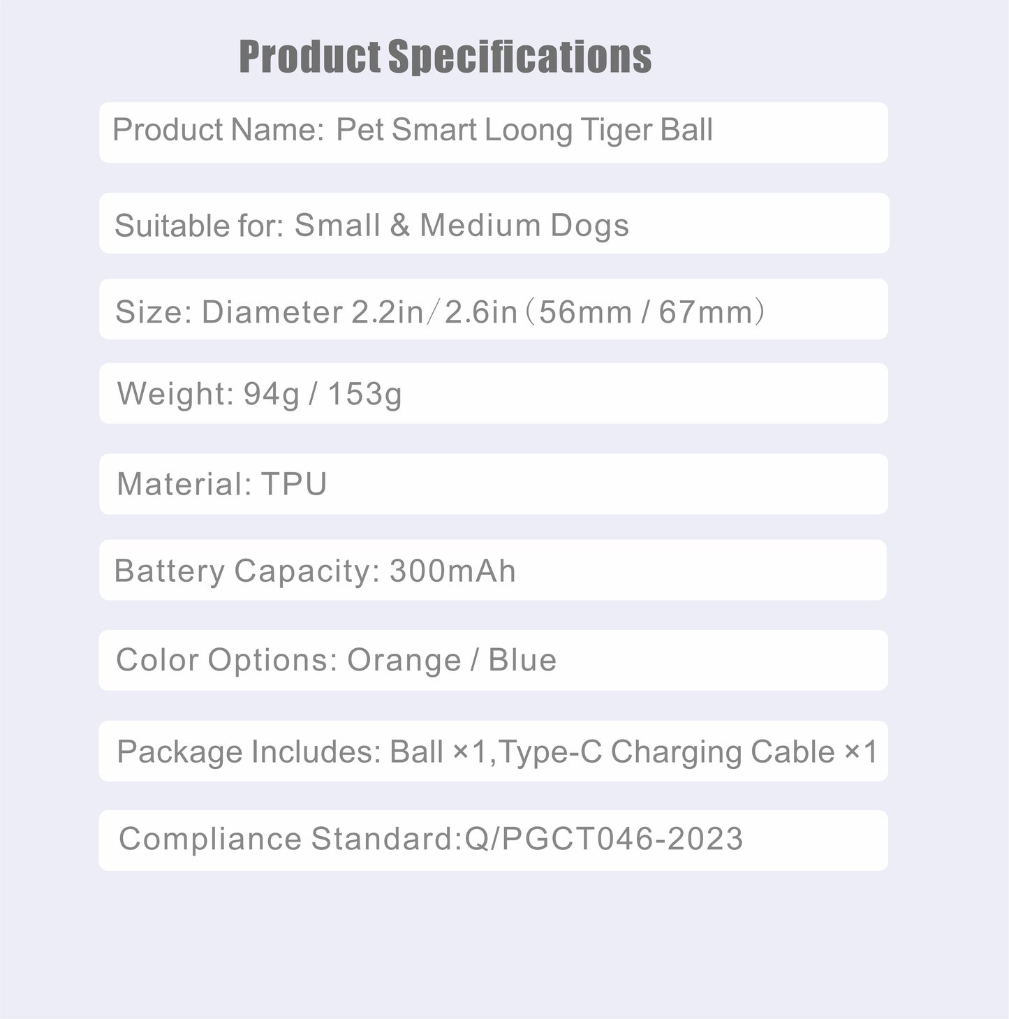 Pet Smart Loong Tiger Ball – Interactive Bouncing, Escaping, Obstacle Avoiding Dog Toy, Chew Proof, USB Rechargeable